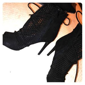 Black high heel shoes
